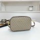 Khaki Casual Street Letter Zipper Bags