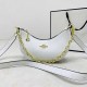 Pure White Casual Street Letter Chains Zipper Bags