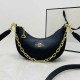 Pure Black Casual Street Letter Chains Zipper Bags