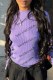 Purple Street Print Letter O Neck Tops