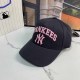 Black Pink Casual Street Letter Embroidered Hat