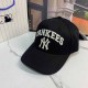 Black Casual Street Letter Embroidered Hat