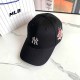Black Casual Street Letter Embroidered Hat