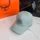 Blue Gray Casual Street Letter Embroidered Hat
