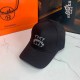 Black Casual Street Letter Embroidered Hat