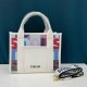 White Casual Simplicity Letter Patchwork Bags