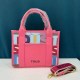 Rose Red Casual Simplicity Letter Patchwork Bags
