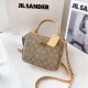 Khaki Street Daily Letter Chains Zipper Bags
