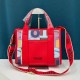 Red Casual Simplicity Letter Patchwork Bags