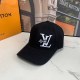Black Casual Street Letter Embroidered Hat