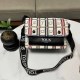 Cream White Casual Street Letter Patchwork Bags