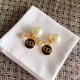 Black Sweet Simplicity Letter Patchwork Earrings