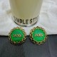 Green Vintage Simplicity Letter Patchwork Earrings