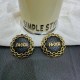 Black Vintage Simplicity Letter Patchwork Earrings