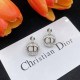 Silver Daily Simplicity Letter Rhinestone Earrings