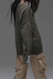 Grey Street Ripped Patchwork O Neck Tops