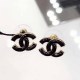 Black Vintage Simplicity Letter Patchwork Earrings