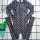 Black Vacation Print Zipper Swimwears