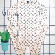 Apricot Vacation Print Zipper Swimwears