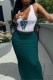 White Street Print Letter U Neck Sleeveless Two Pieces