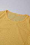 Red Sexy Solid Patchwork O Neck Long Sleeve Two Pieces