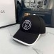 Black Casual Street Letter Embroidered Hat