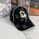 Black Casual Street Letter Embroidered Hat