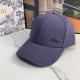 Navy Blue Daily Simplicity Letter Embroidered Hat