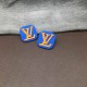 Blue Daily Simplicity Letter Patchwork Earrings
