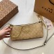 Khaki Street Daily Letter Chains Zipper Bags