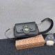 Black Daily Simplicity Letter Patchwork Bags