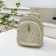 Cream White Street Daily Letter Zipper Bags