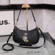 Black Daily Simplicity Letter Character Zipper Bags