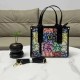 Black Vintage Geometric Patchwork Bags