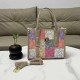 Khaki Vintage Geometric Patchwork Bags