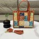 Orange Vintage Geometric Patchwork Bags