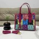 Purple Vintage Geometric Patchwork Bags