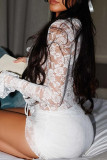 Black Sexy Solid Lace Tassel Bandage Patchwork Asymmetrical Collar Wrapped Skirt Dresses