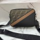 Black Brown Street Daily Letter Patchwork Zipper Bags