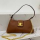 Brown Casual Simplicity Geometric Patchwork Zipper Bags