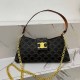 Black Brown Casual Simplicity Geometric Patchwork Zipper Bags