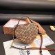Brown Casual Street Letter Patchwork Zipper Bags