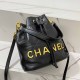 Black Casual Simplicity Letter Draw String Bags