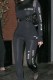 Black Street Print Letter Turtleneck Long Sleeve Two Pieces