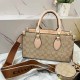 Khaki Street Elegant Geometric Zipper Bags