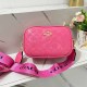 Rose Red Casual Simplicity Letter Zipper Bags