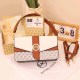 White Casual Daily Letter Patchwork Bags