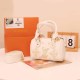 White Celebrities Elegant Letter Zipper Bags