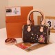 Coffee Celebrities Elegant Letter Zipper Bags