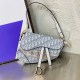Baby Blue Street Vintage Letter Patchwork Bags